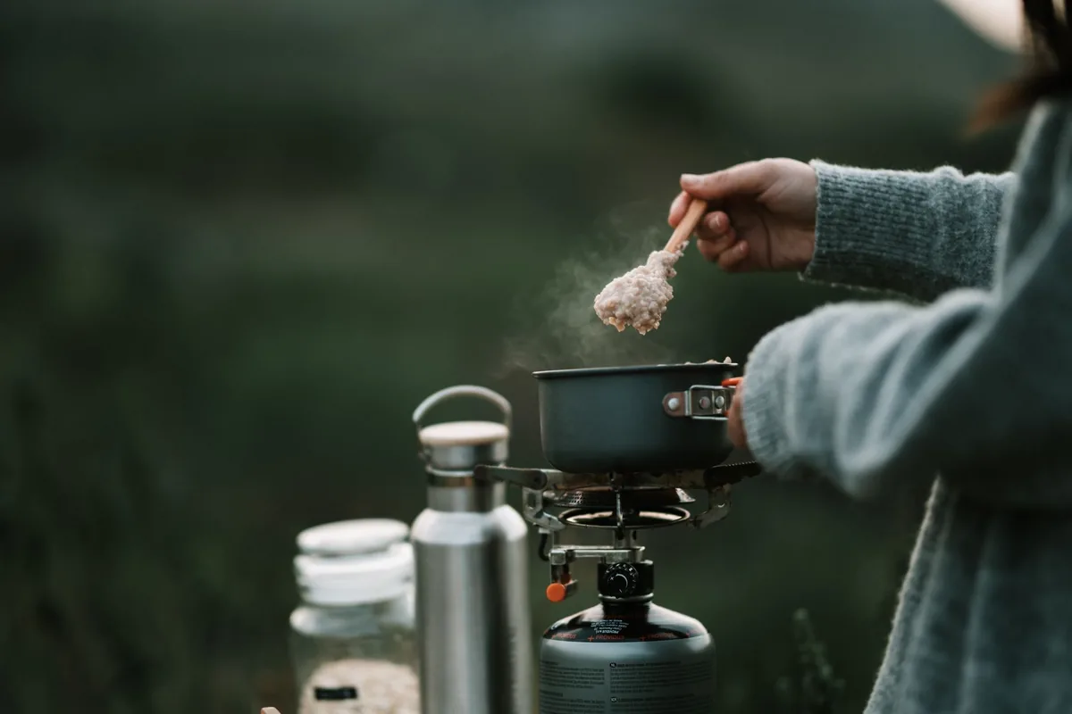 A camp kitchen set up