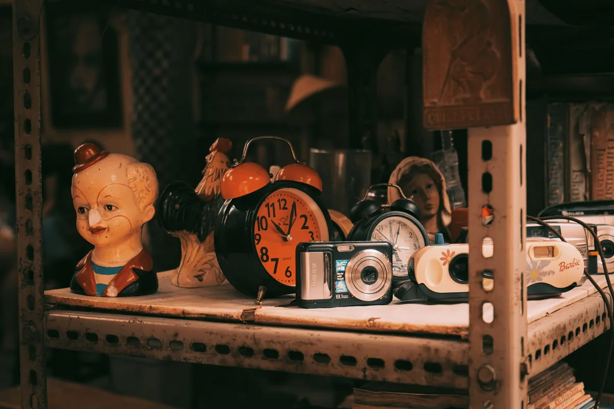A collector's shelf