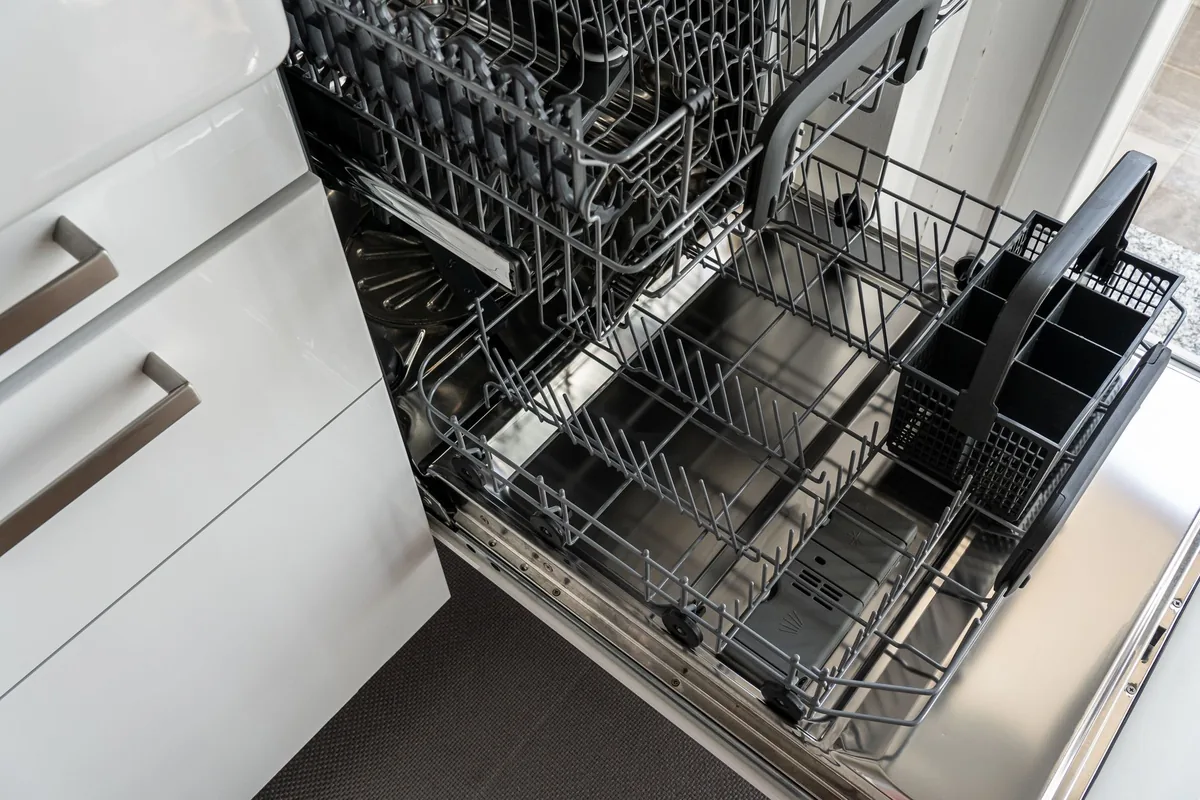 A dishwasher being loaded