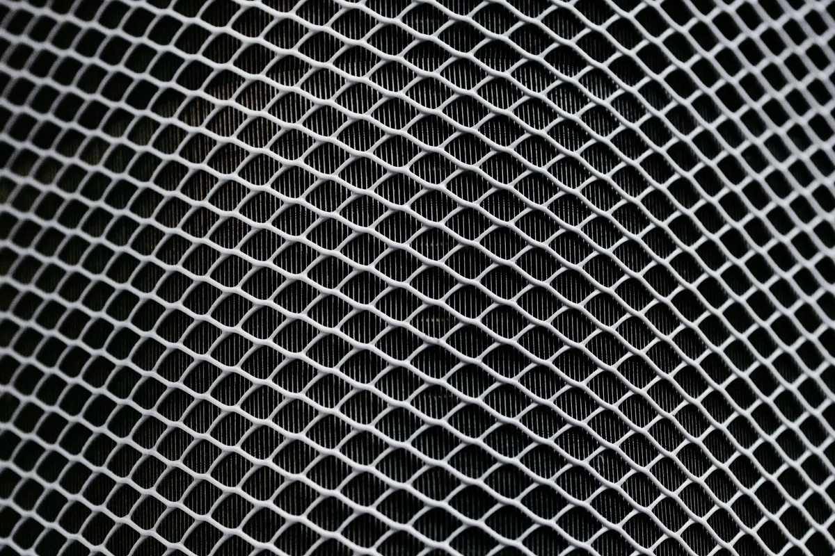 A metal mesh panel