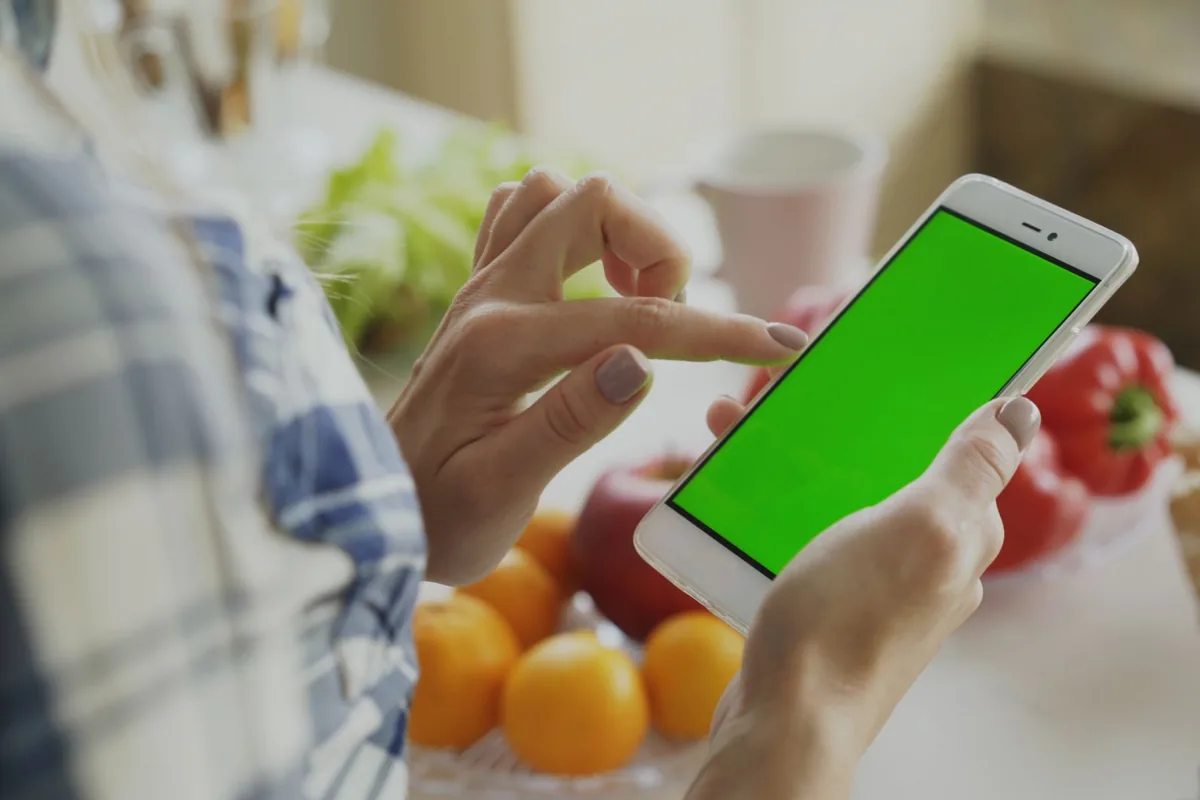 A phone in the kitchen