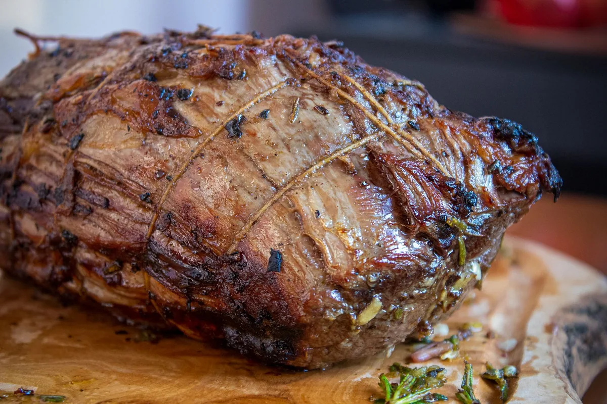 A probe in a roast joint