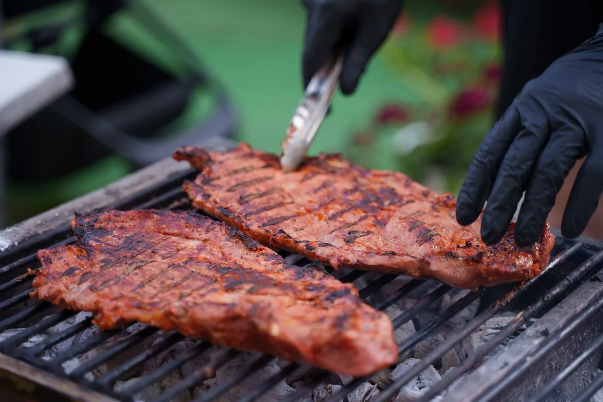 A probe in a steak