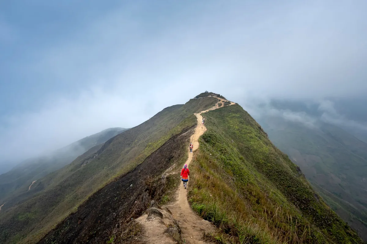 A ridgeline trail