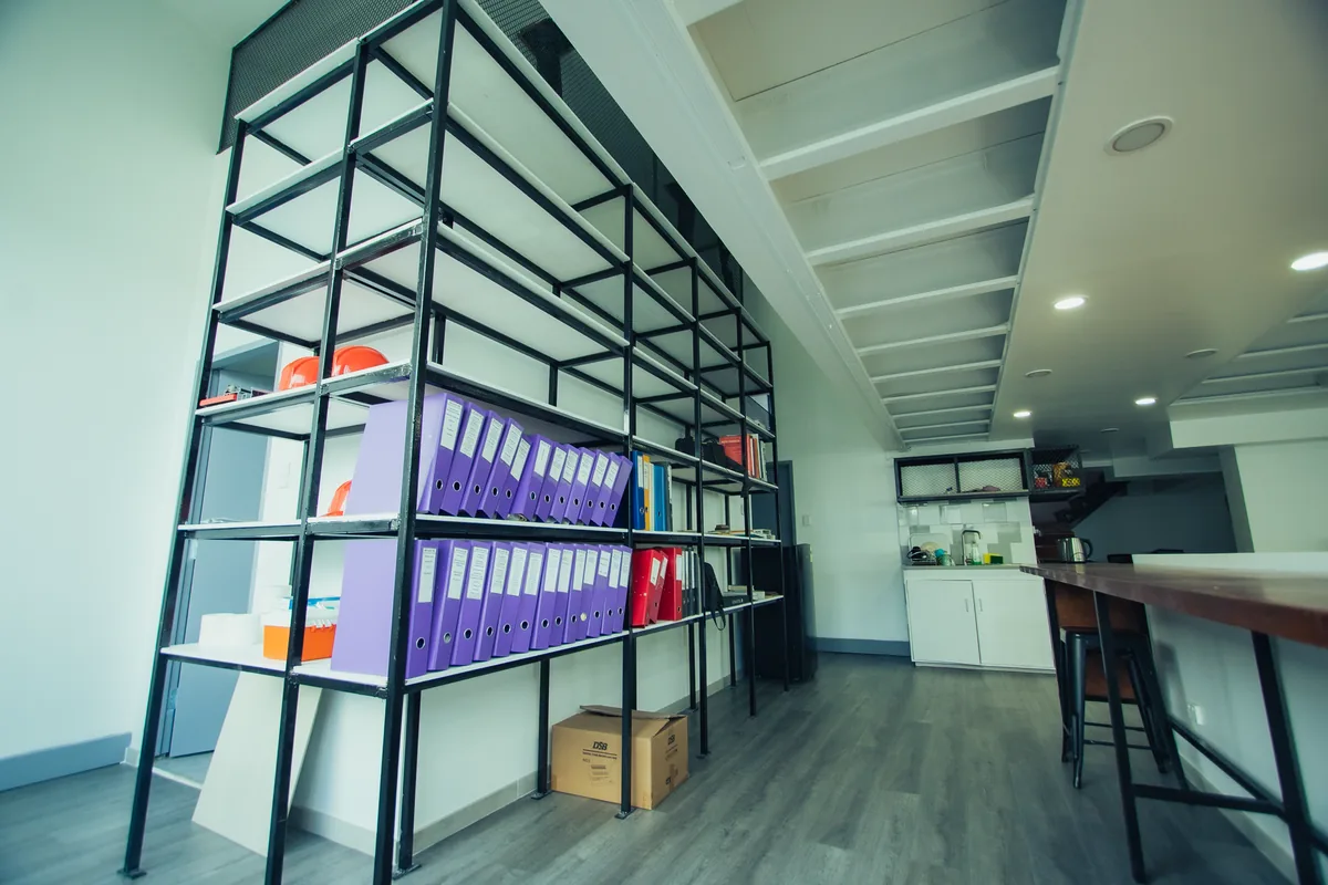 A shared office kitchen