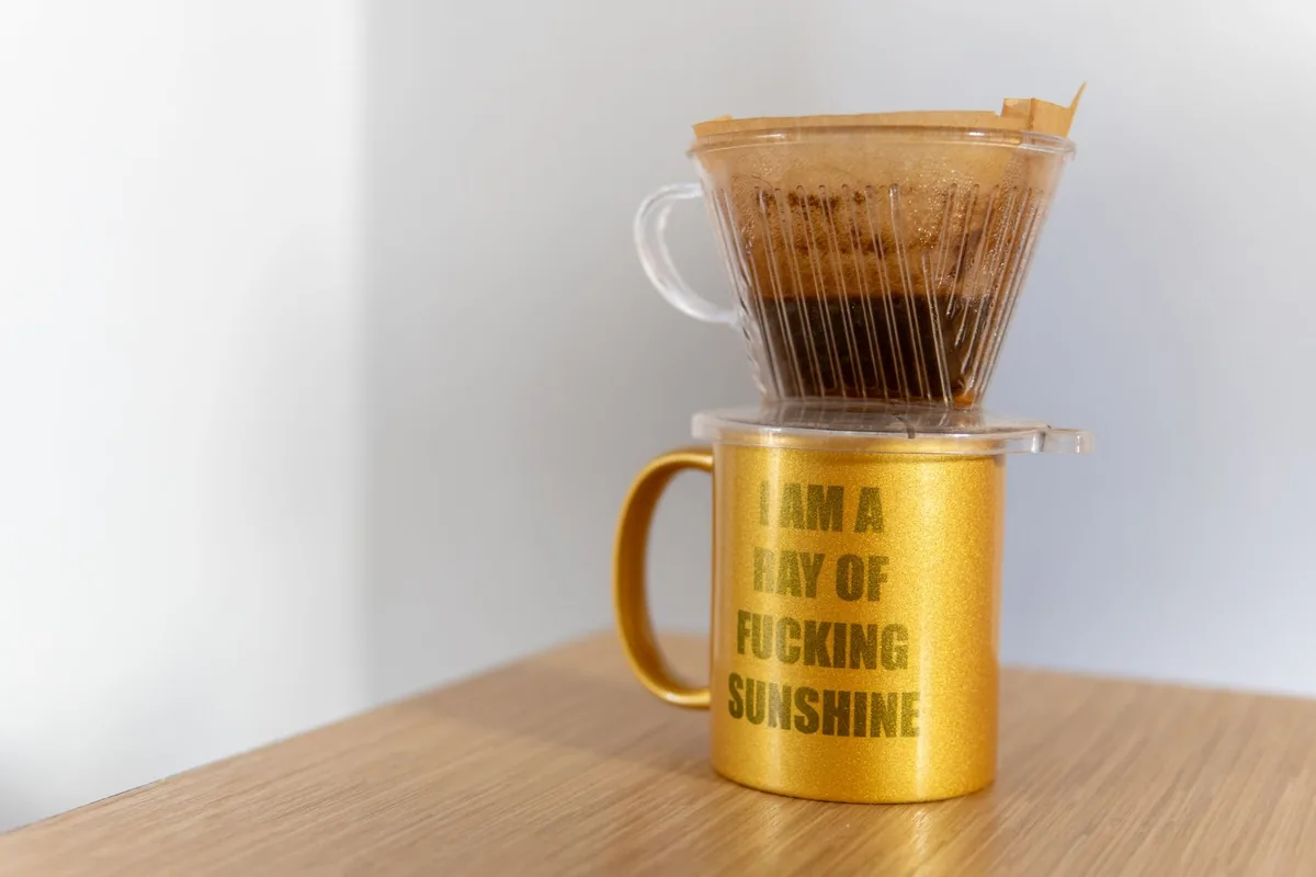 A single cup of pour over