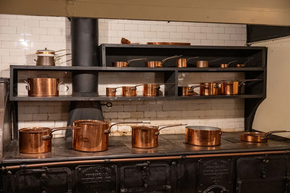A stack of saucepans