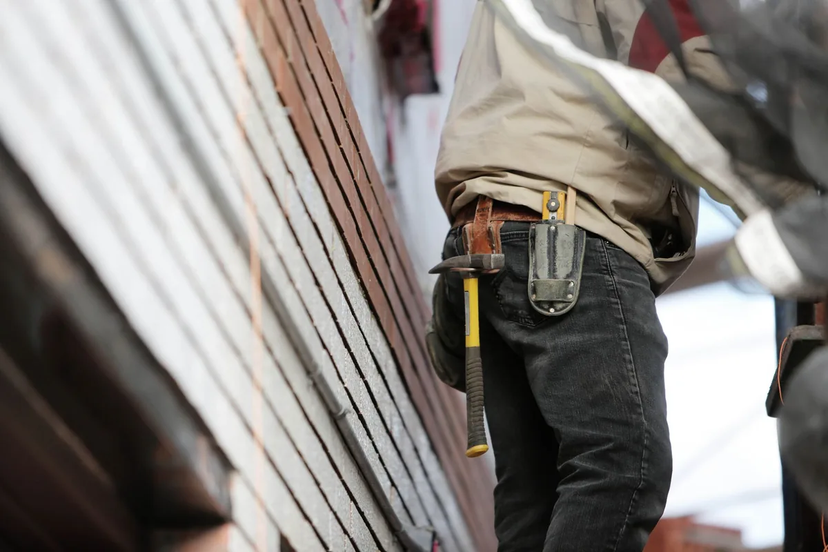 A tool belt loaded