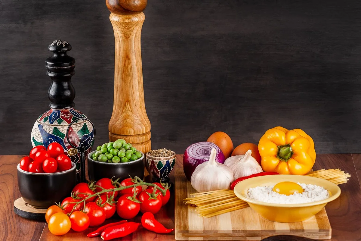 A wooden pepper mill