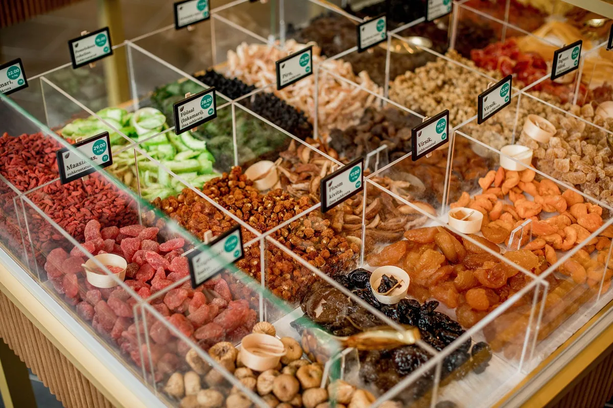 Assorted dried fruit and nuts