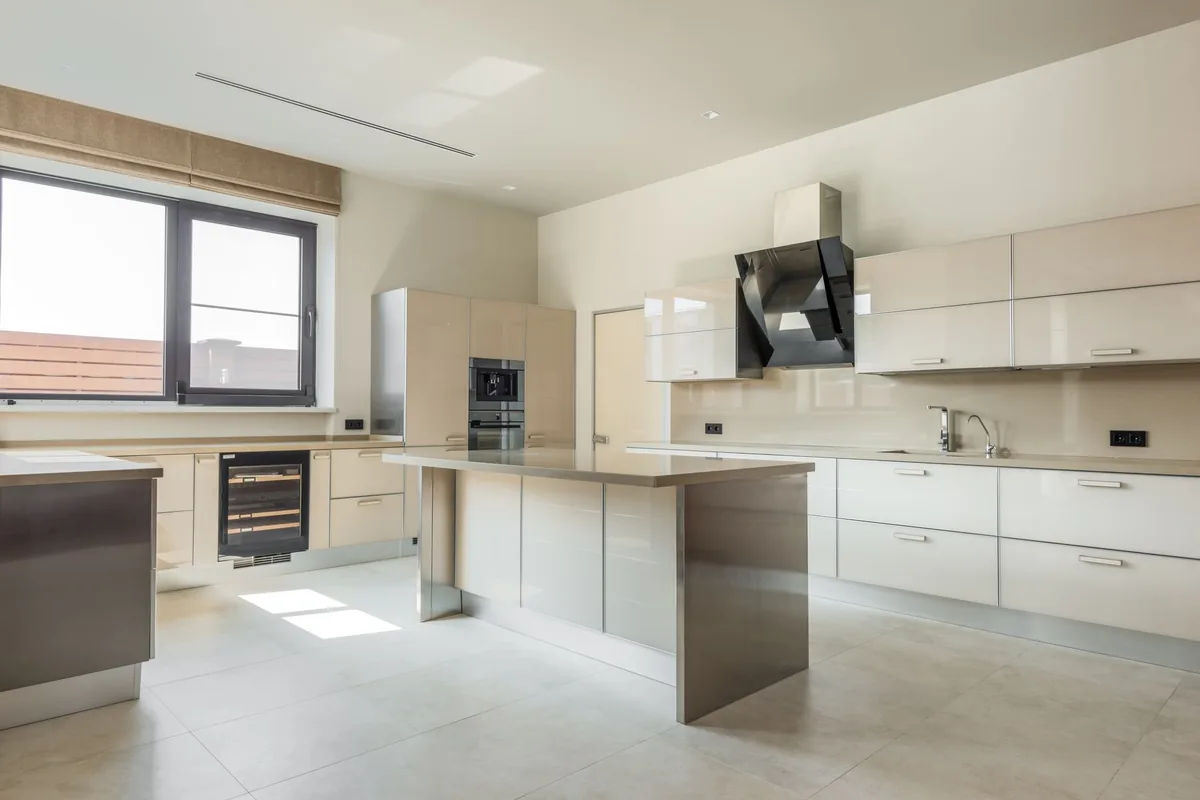 Bright, spacious kitchen with minimalist design
