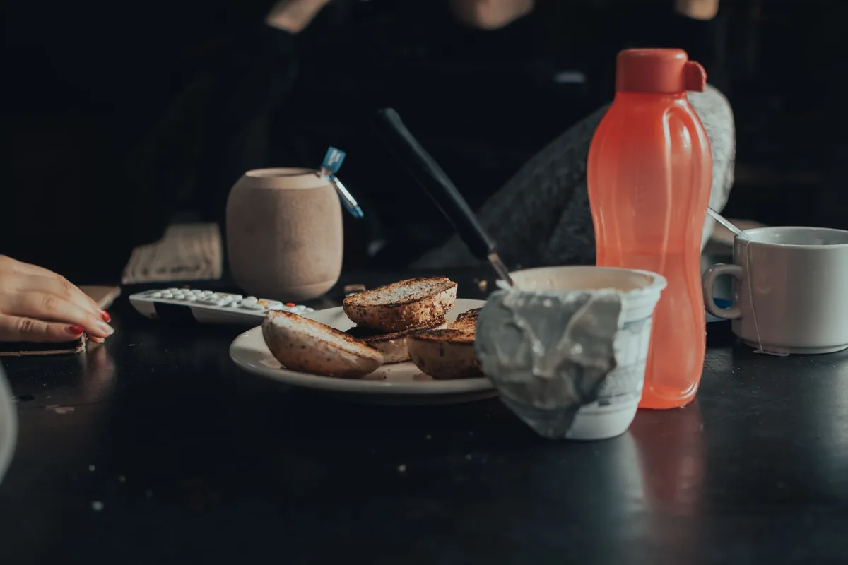Bagels and coffee in a cosy indoor setting