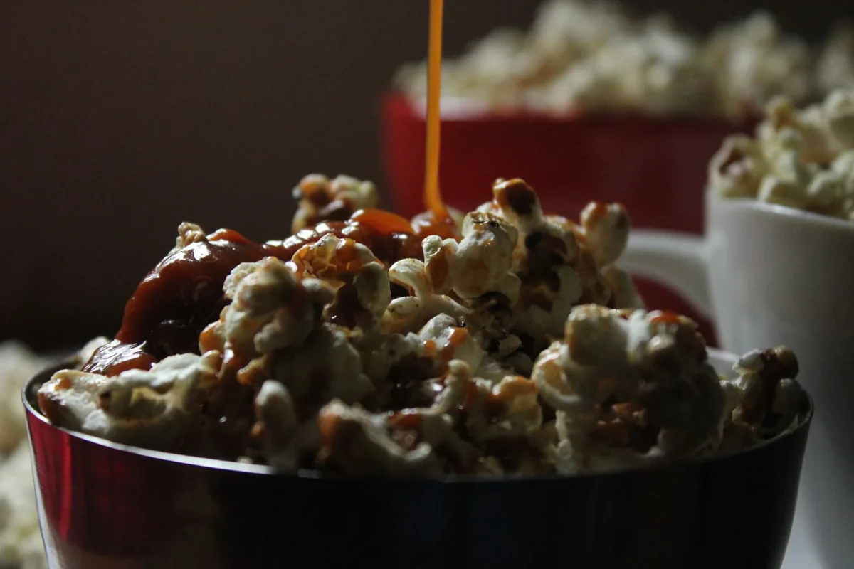 Caramel coated popcorn