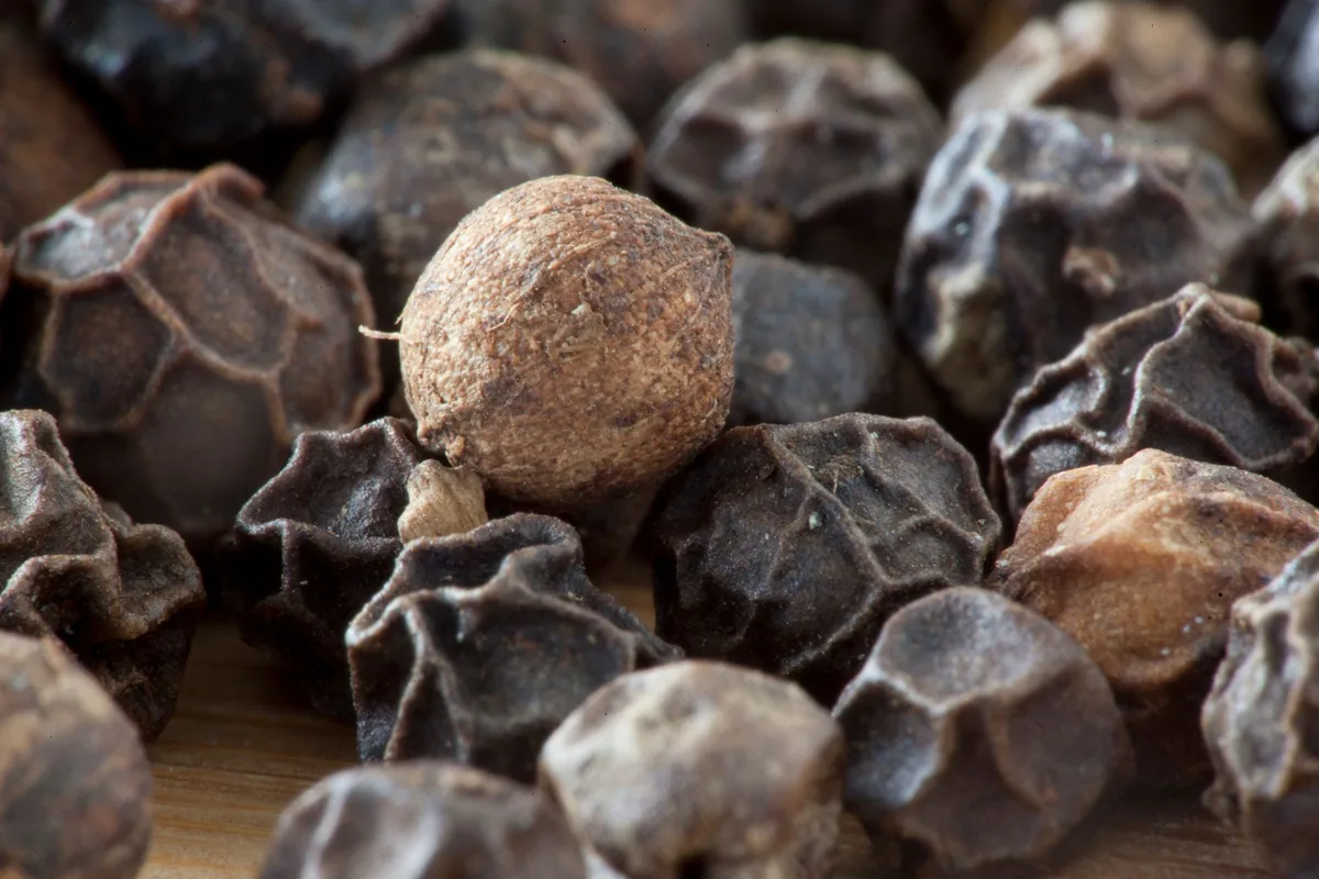 Coarse cracked black pepper