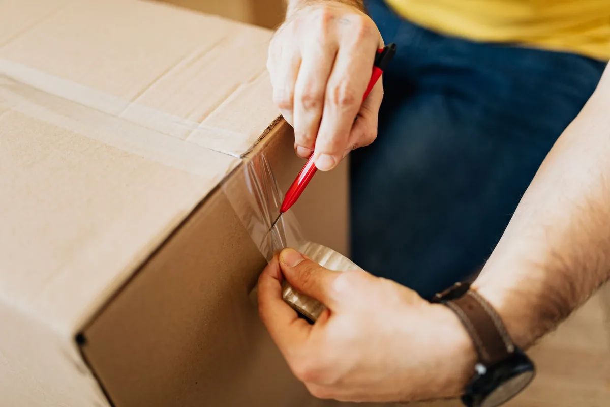 Opening a carton