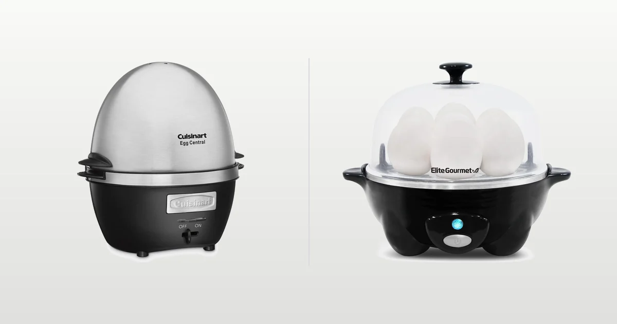 Cuisinart CEC-10 and Elite Gourmet egg cookers compared side by side