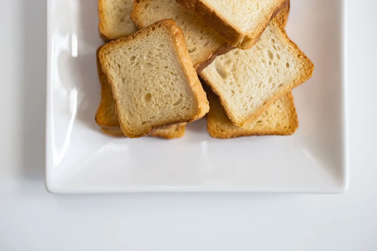 Four slices of toast