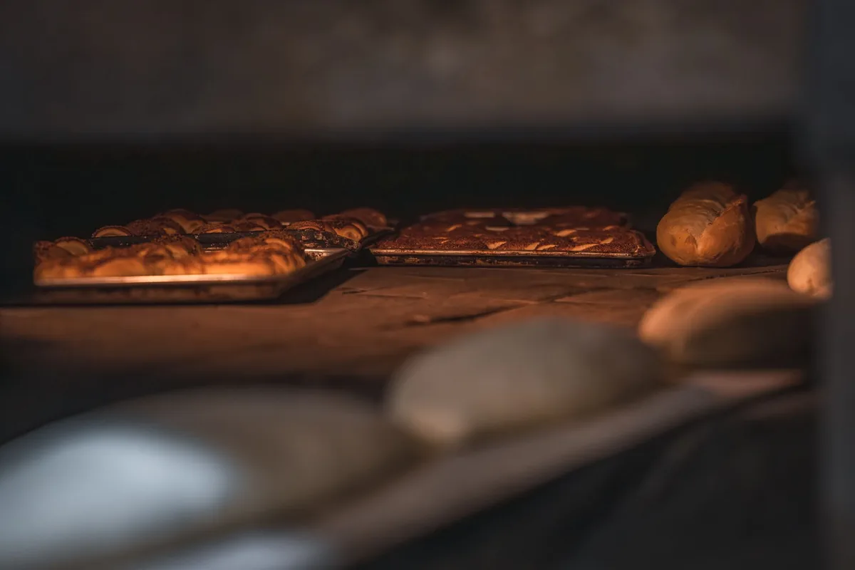 Loaves cooling on a rack