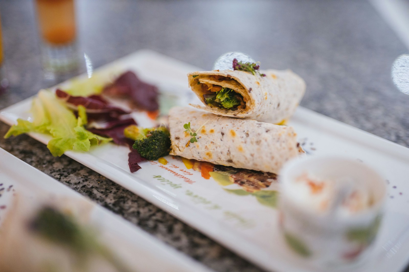 Grilled chicken Caesar wrap