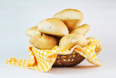 Basket of fresh Italian sandwich rolls used for cheesesteaks and hoagies