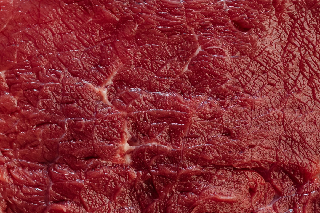 Close-up texture of raw beef