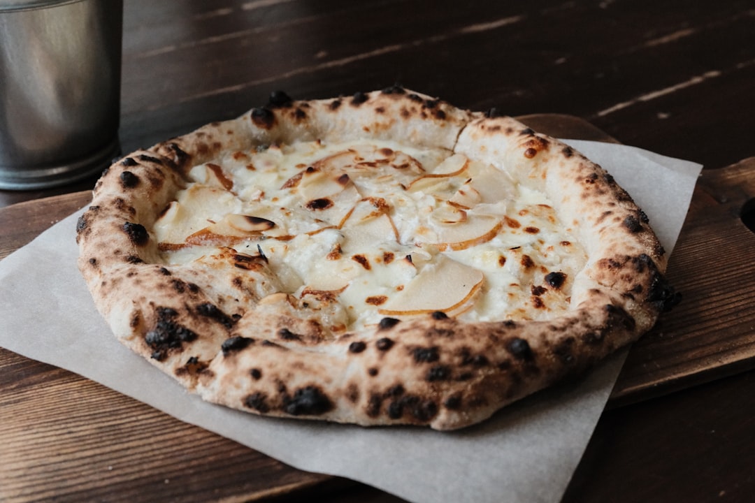 White pizza with ricotta cheese