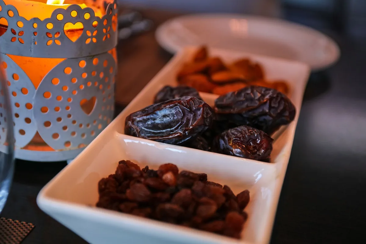 Dried dates and a lantern