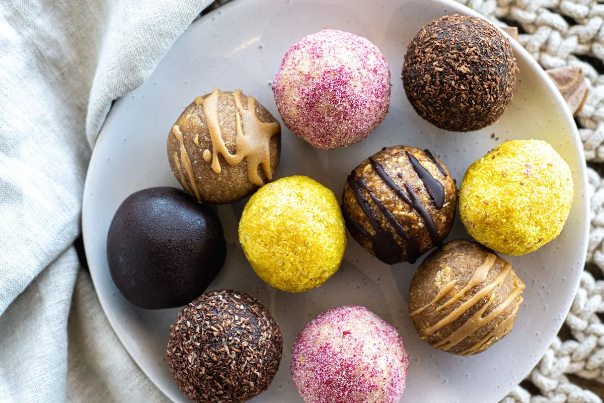 A selection of homemade protein energy balls