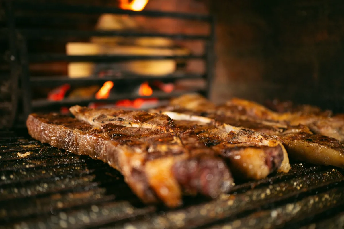 Sear marks on a steak