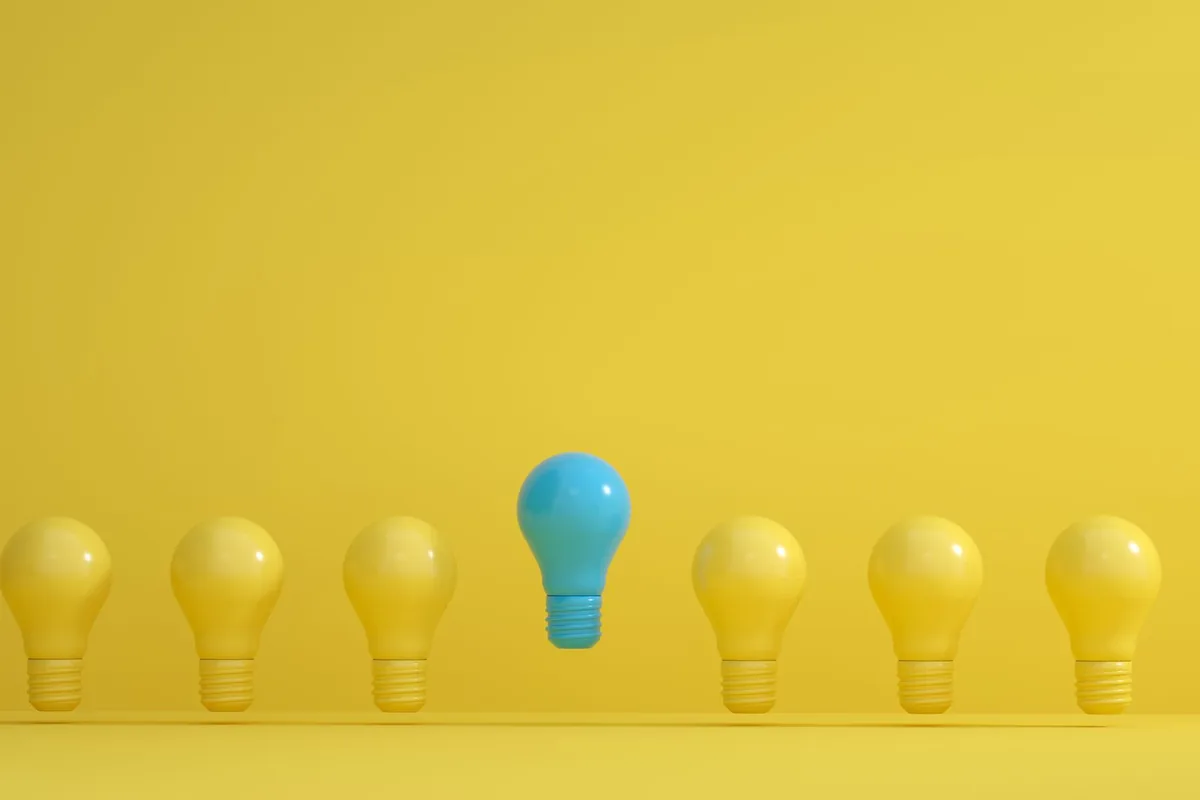 Selection of light bulbs of different shapes and bases