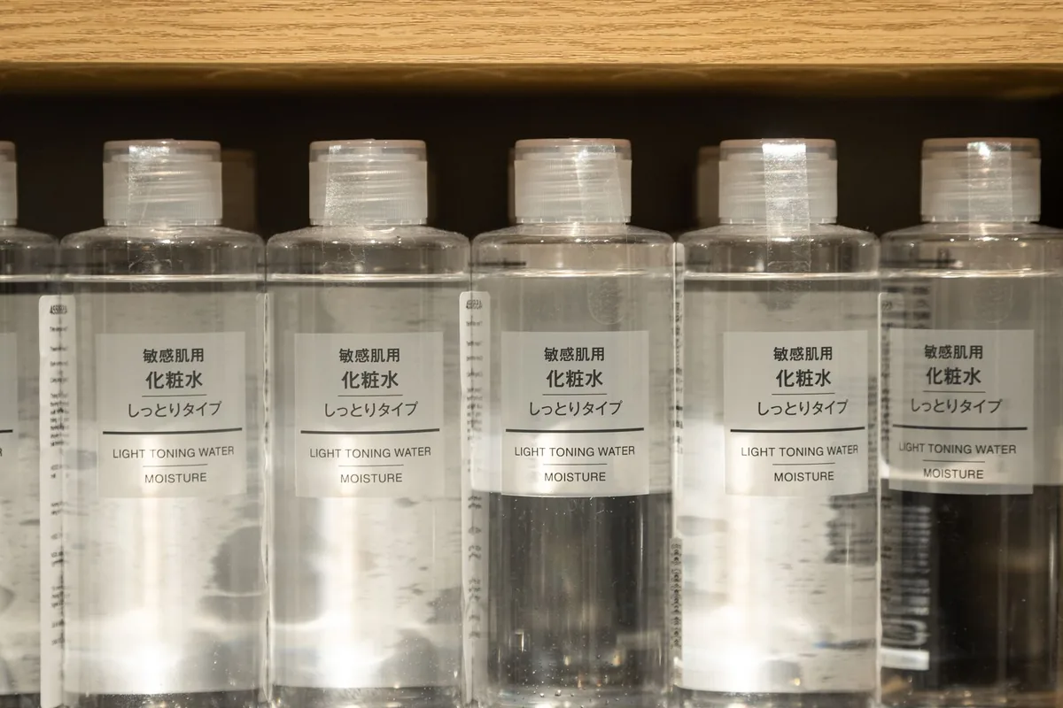 Skincare bottles