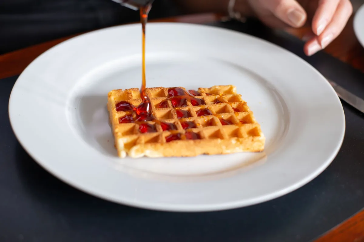 Waffles with berries